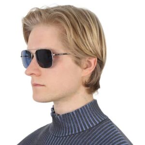 Calvin Klein Navigator Sunglasses CK19136S 045 Silver Frame Blue Lens