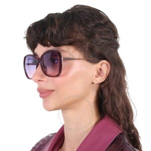New GUESS GF0396 81X Burgundy-clear/Gray Womens Sunglasses